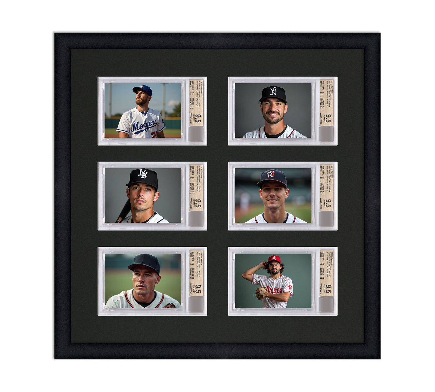 Card Frame Display - 6 Openings for BGS Graded Slabs