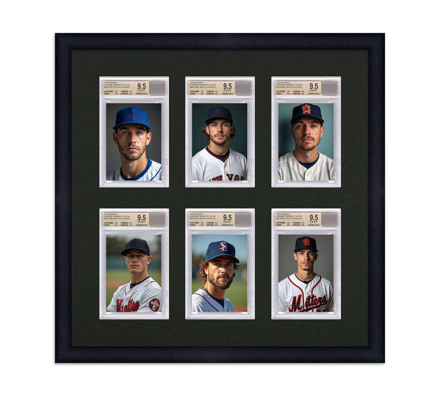 Card Frame Display - 6 Openings for BGS Graded Slabs