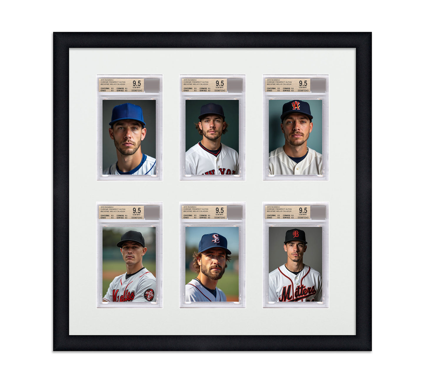 Card Frame Display - 6 Openings for BGS Graded Slabs