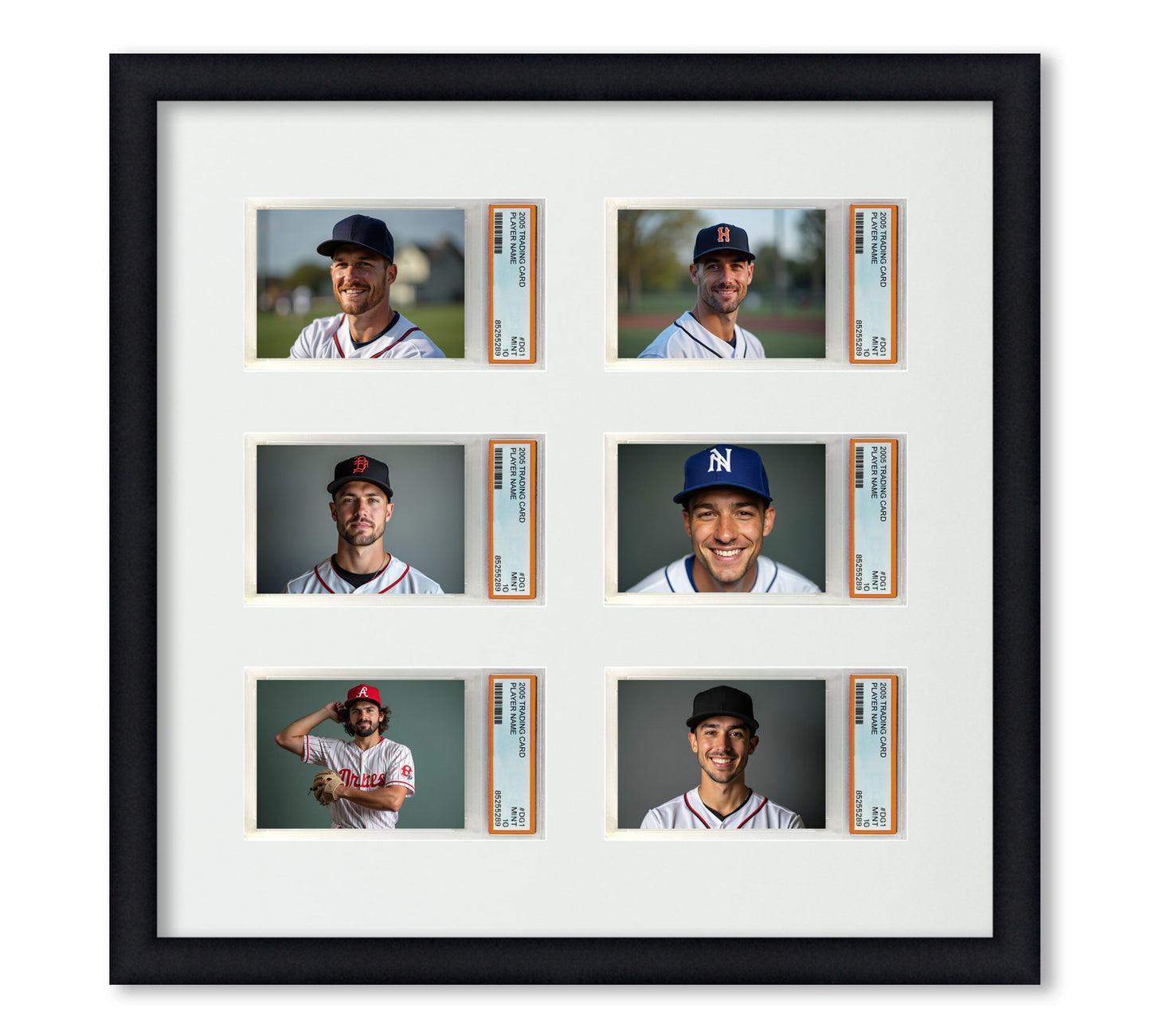 Card Frame Display - 6 Openings for PSA Graded Slabs