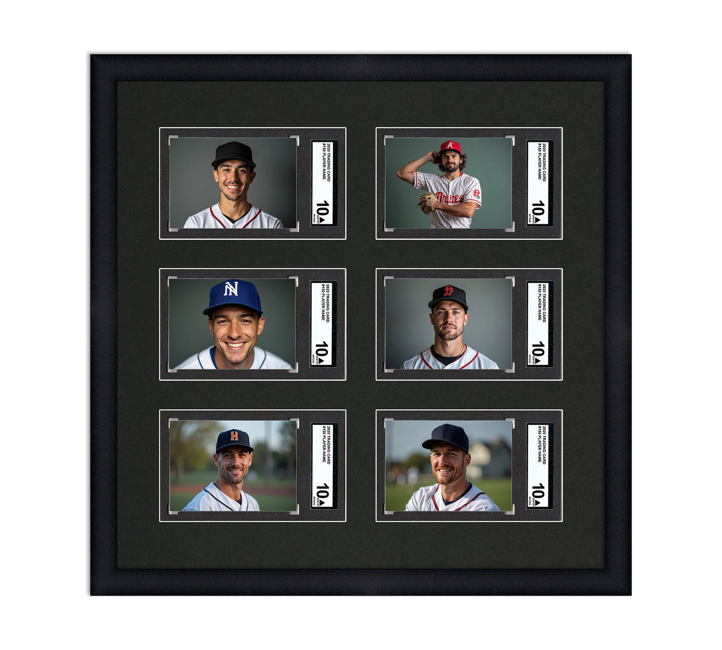 Card Frame Display - 6 Openings for SGC Graded Slabs