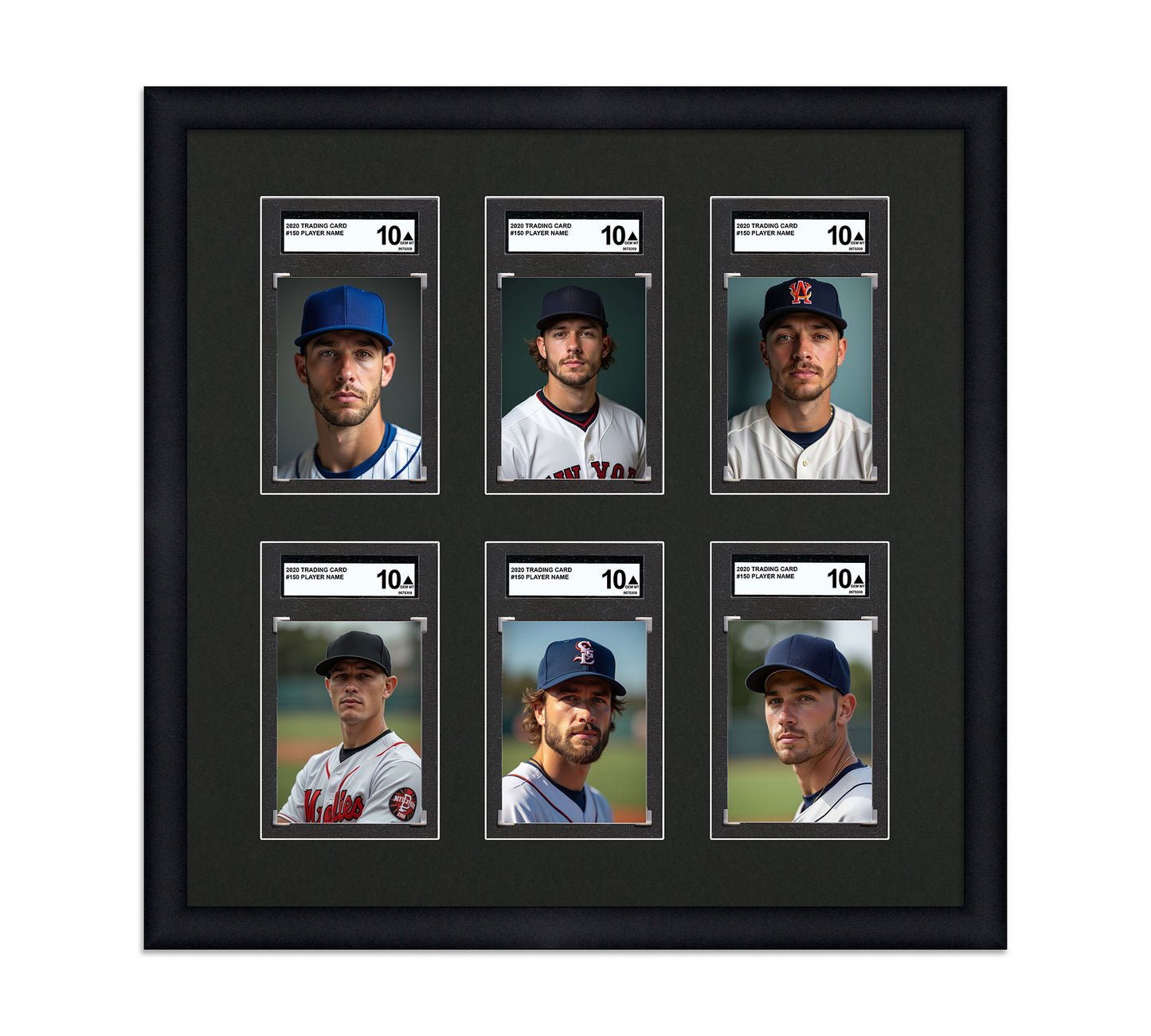 Card Frame Display - 6 Openings for SGC Graded Slabs