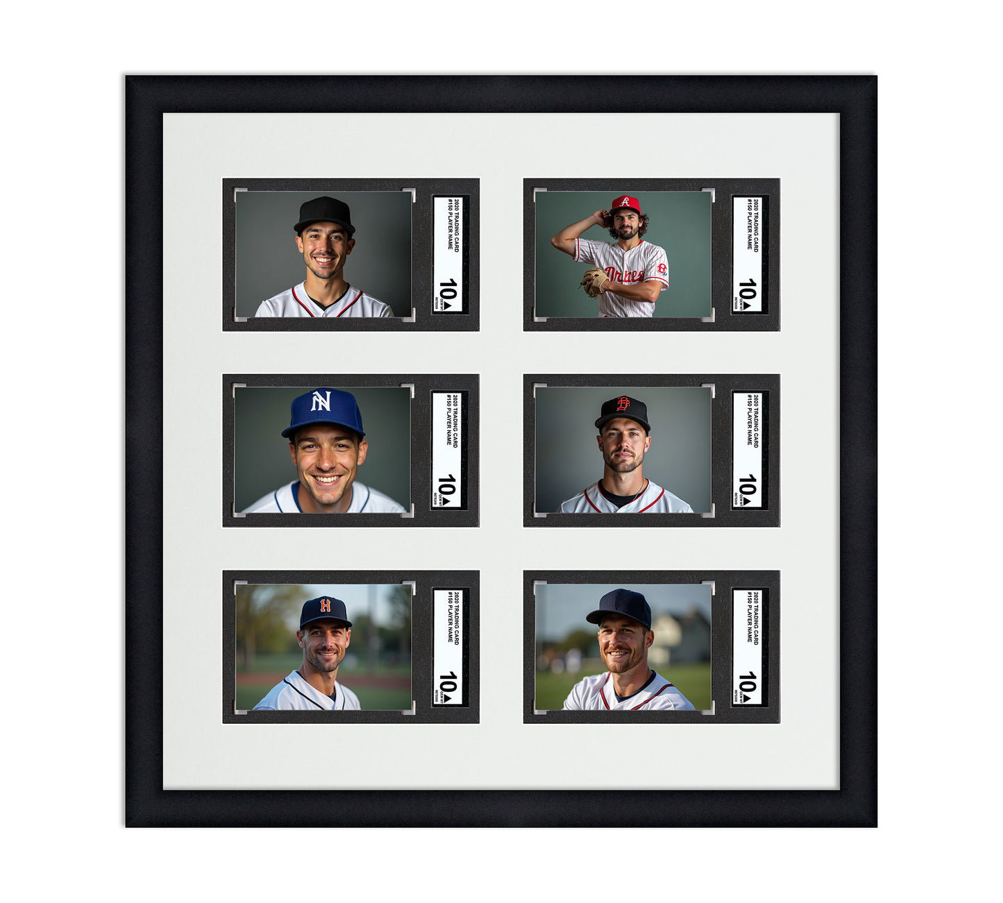 Card Frame Display - 6 Openings for SGC Graded Slabs
