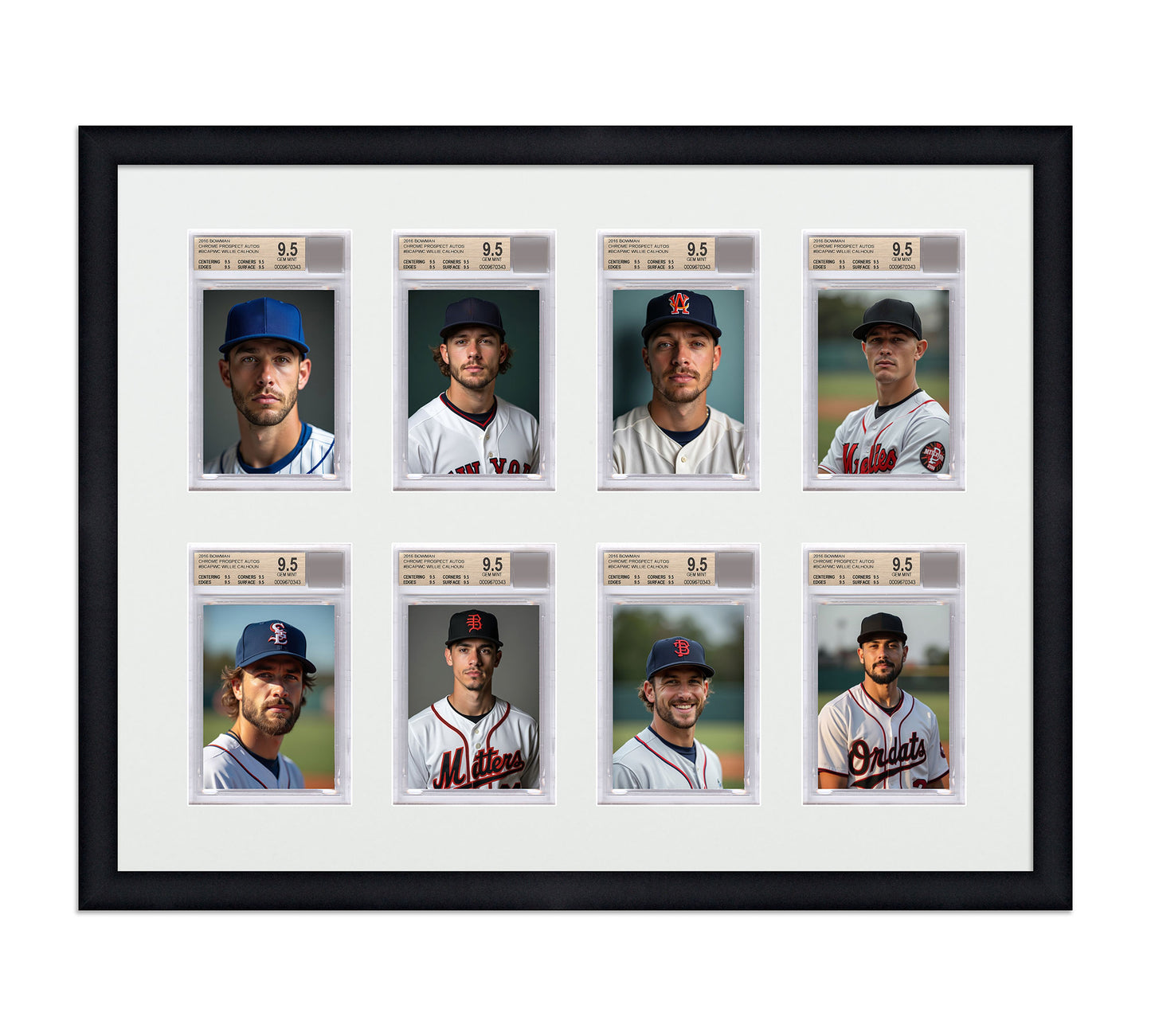 Card Frame Display - 8 Openings for BGS Graded Slabs