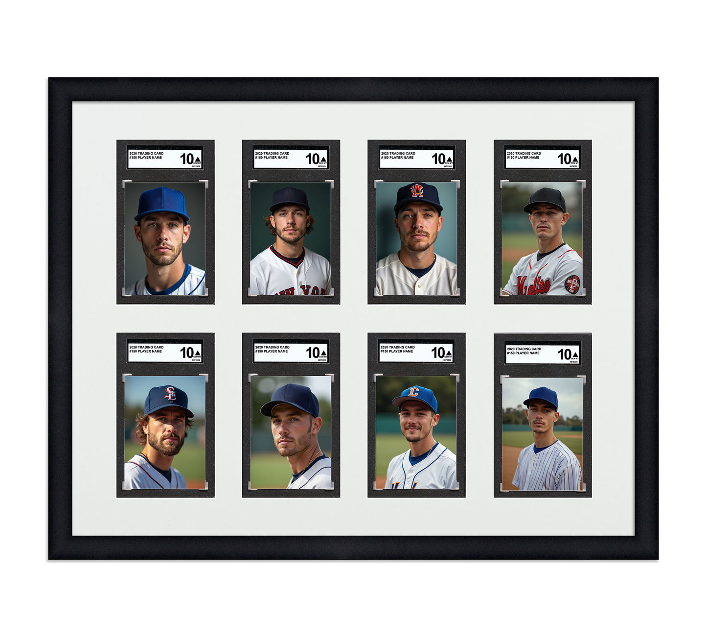 Card Frame Display - 8 Openings for SGC Graded Slabs