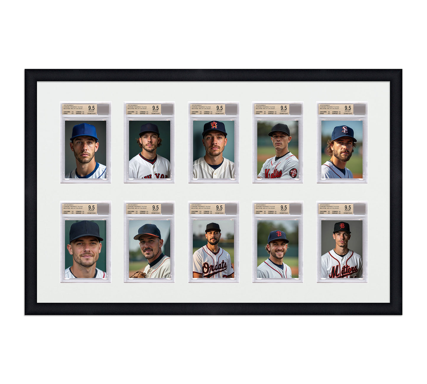 Card Frame Display - 10 Openings for BGS Graded Slabs