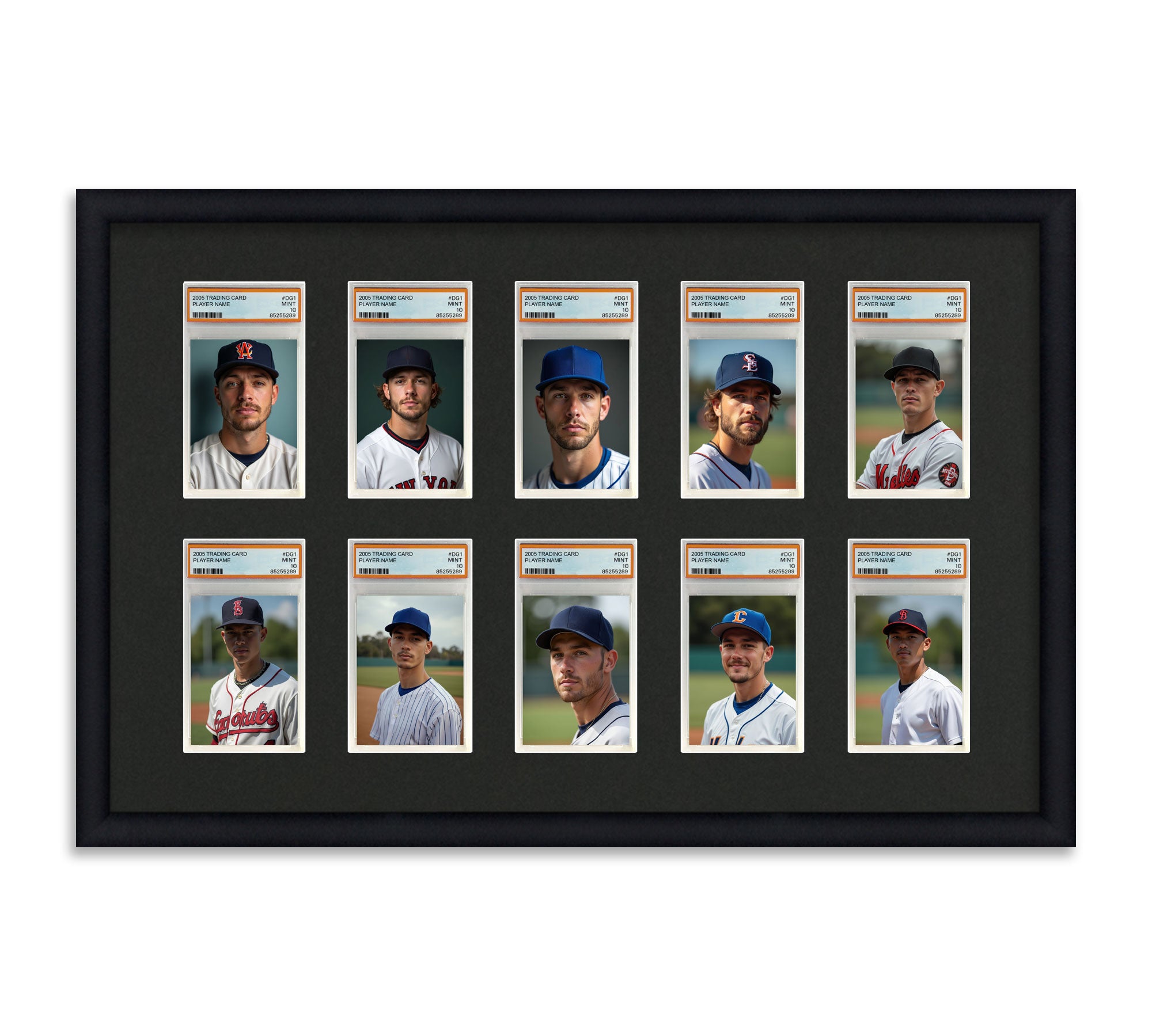 PSA Graded Card Display Frame – 10 Slabs