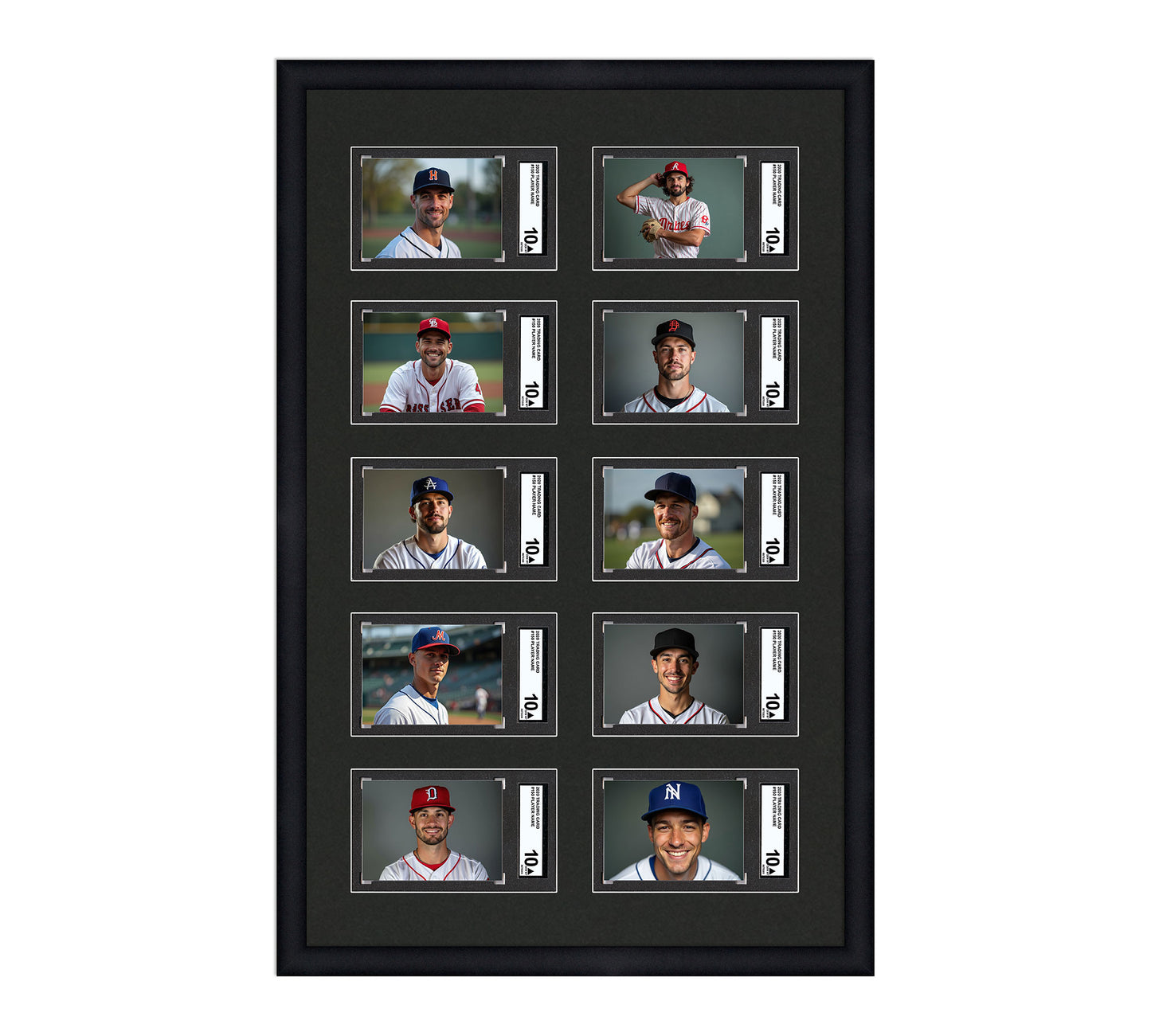 Card Frame Display - 10 Openings for SGC Graded Slabs
