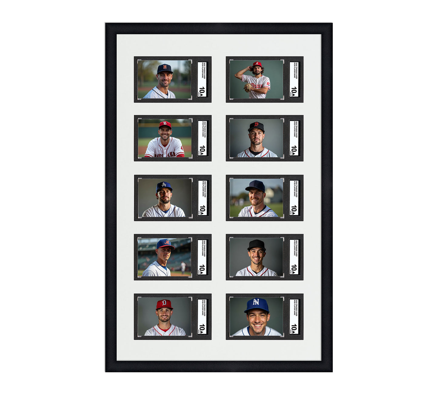 Card Frame Display - 10 Openings for SGC Graded Slabs