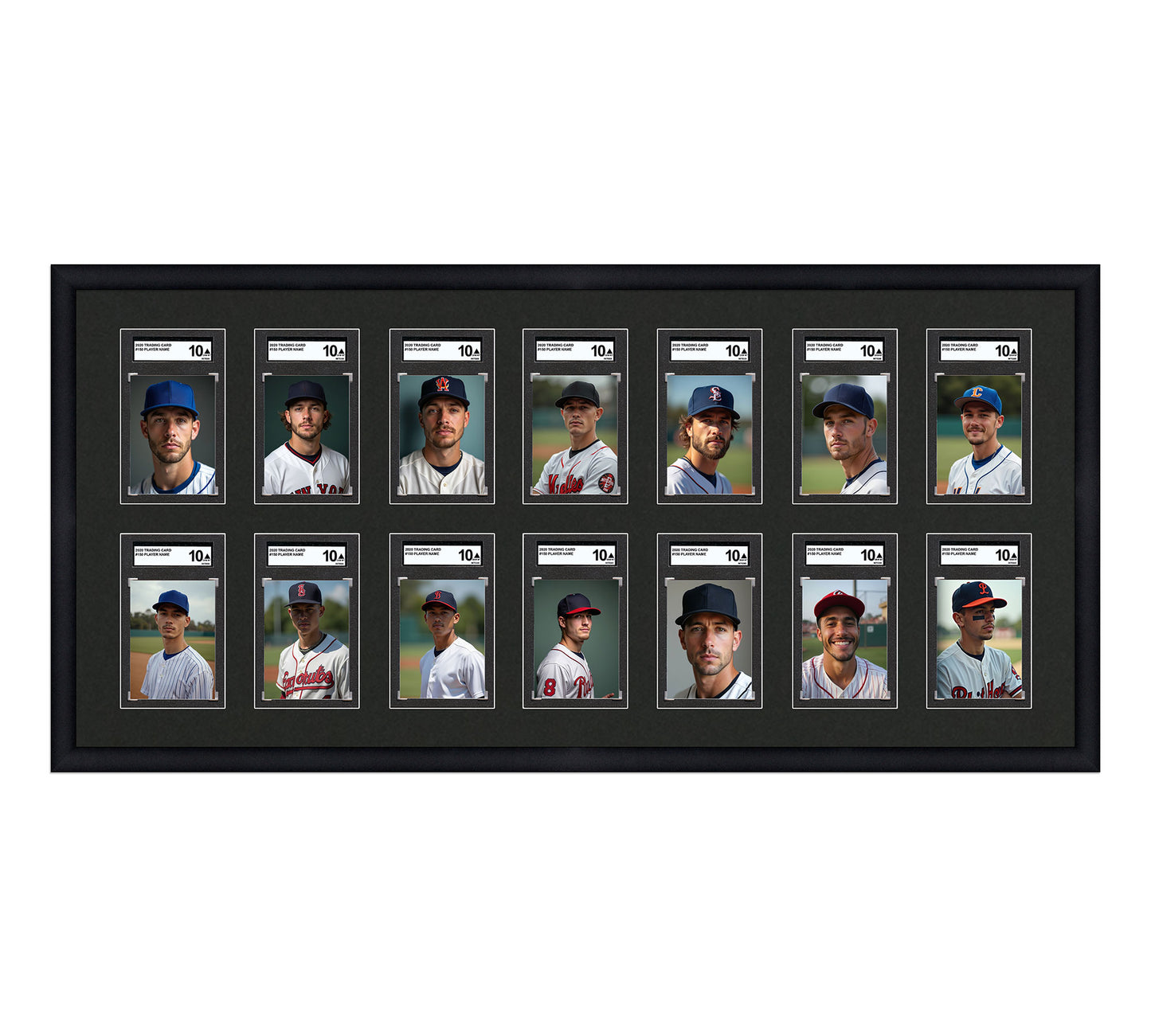 Card Frame Display - 14 Openings for SGC Graded Slabs