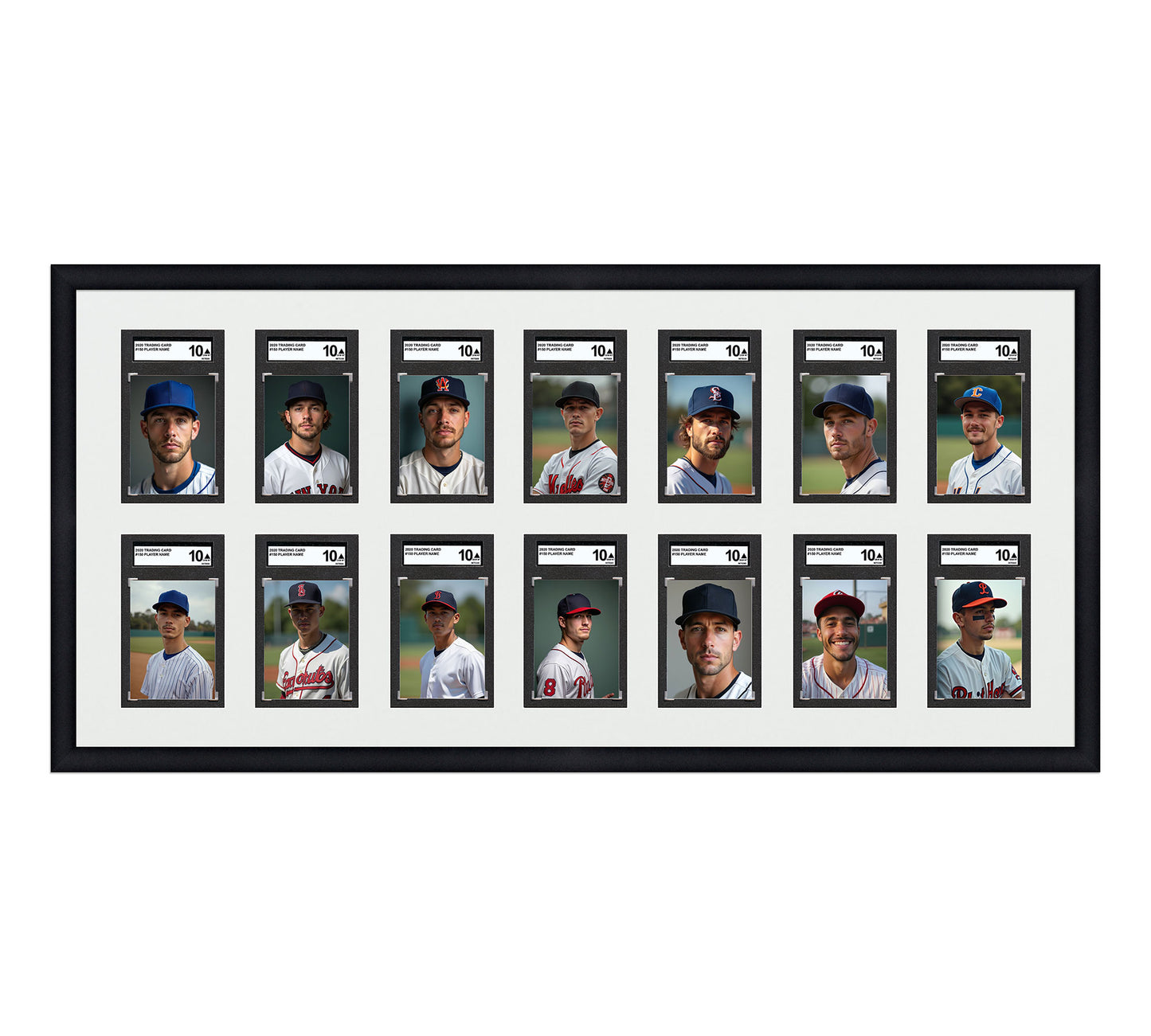 Card Frame Display - 14 Openings for SGC Graded Slabs