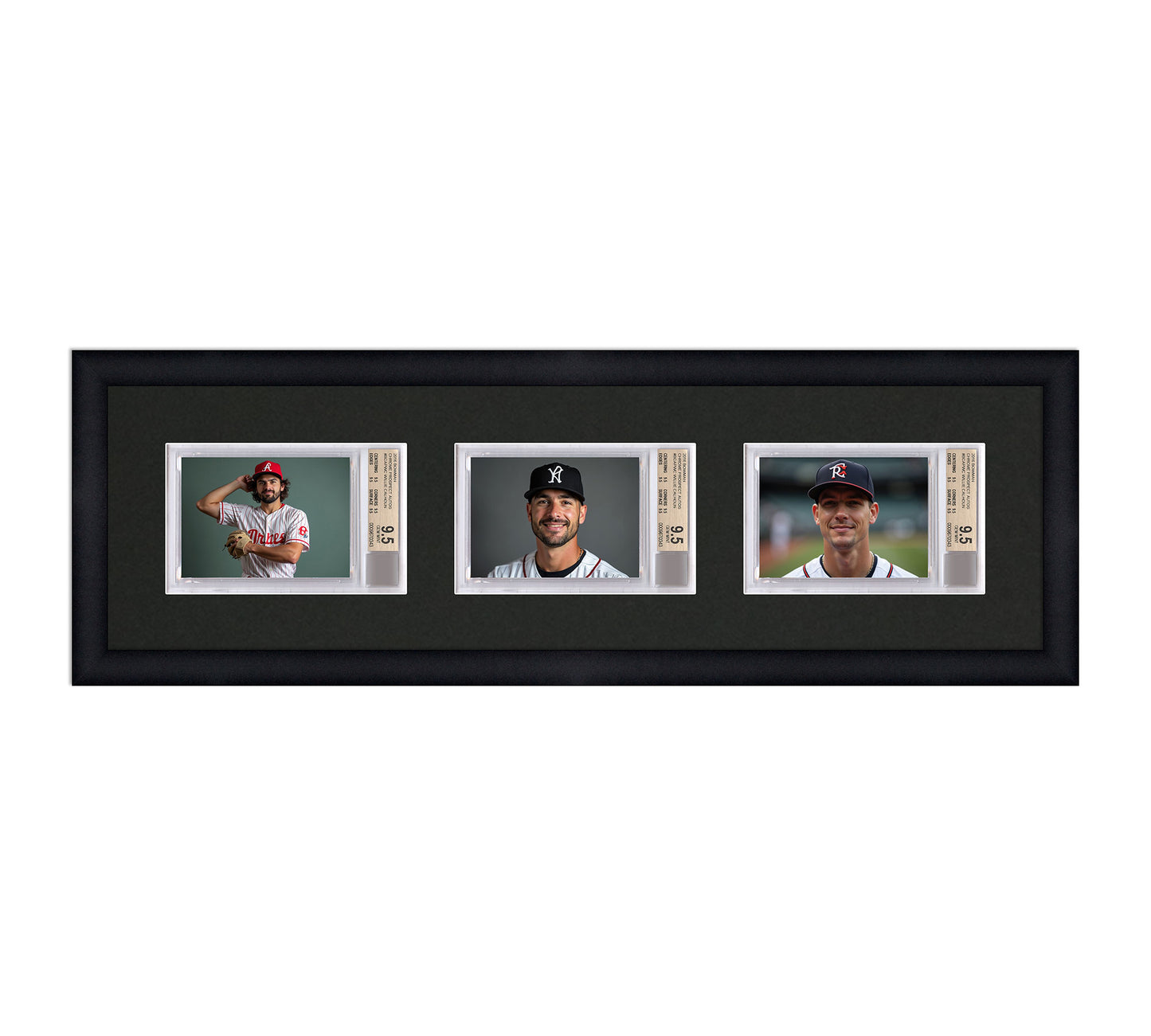 Card Frame Display - 3 Openings for BGS Graded Slabs