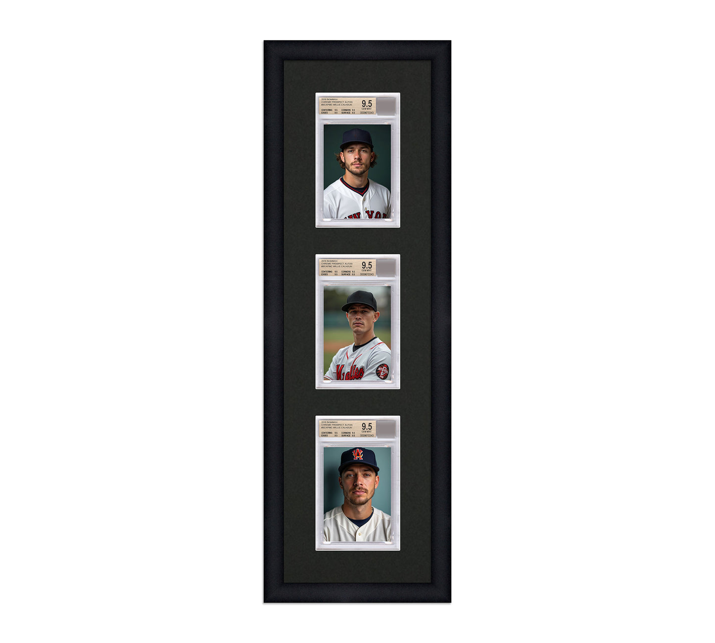 Card Frame Display - 3 Openings for BGS Graded Slabs