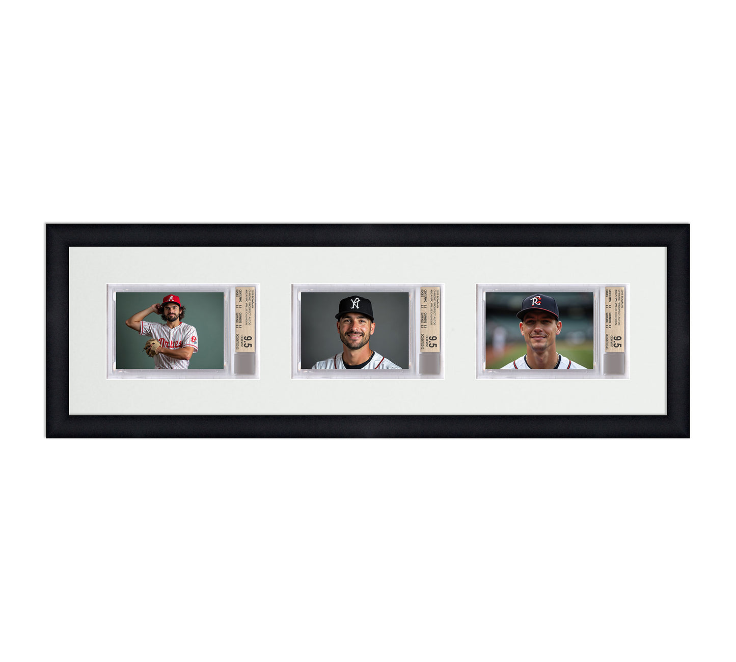 Card Frame Display - 3 Openings for BGS Graded Slabs