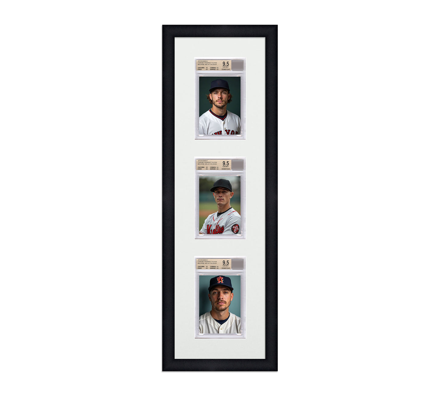 Card Frame Display - 3 Openings for BGS Graded Slabs