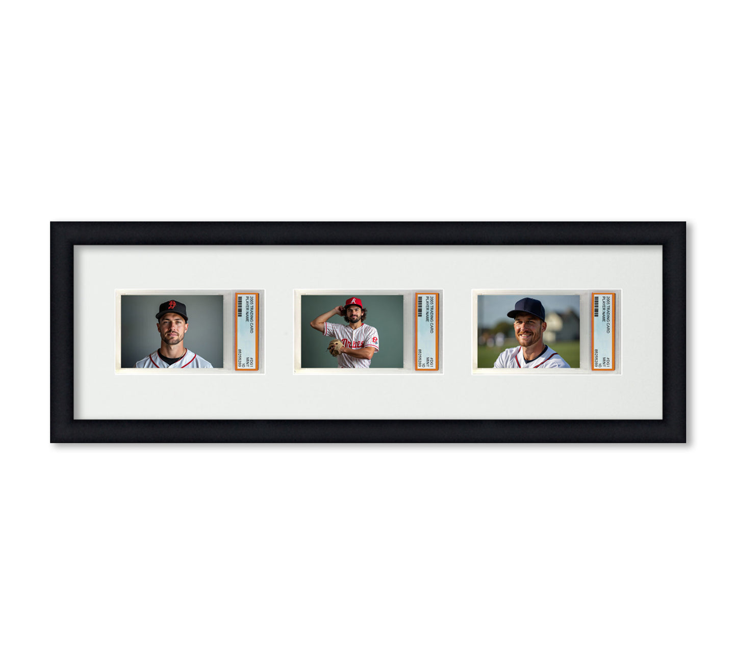 Card Frame Display - 3 Openings for PSA Graded Slabs