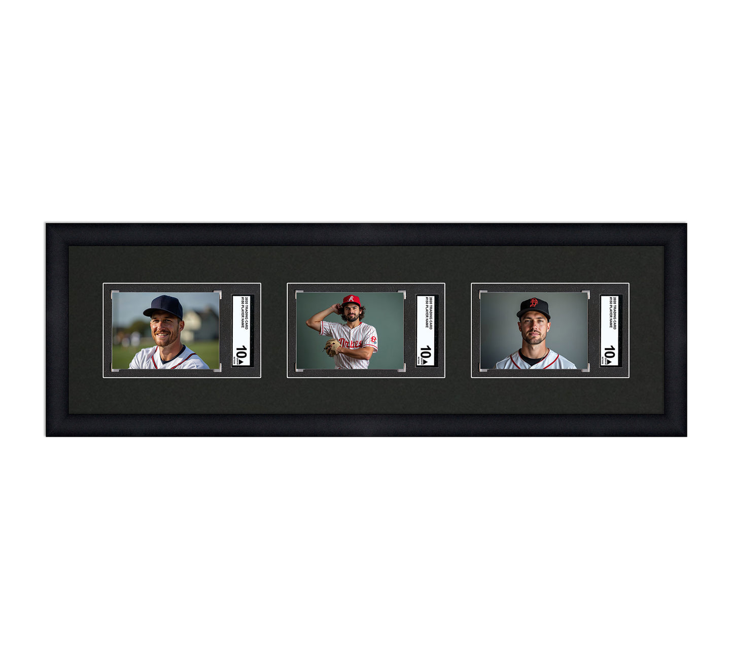 Card Frame Display - 3 Openings for SGC Graded Slabs
