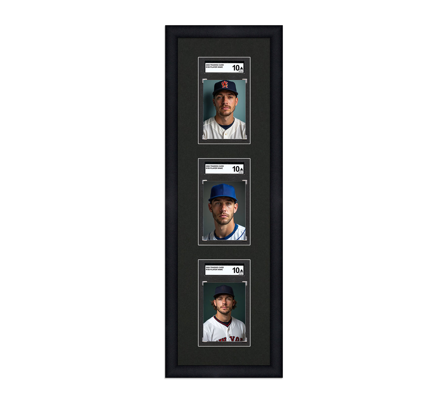 Card Frame Display - 3 Openings for SGC Graded Slabs