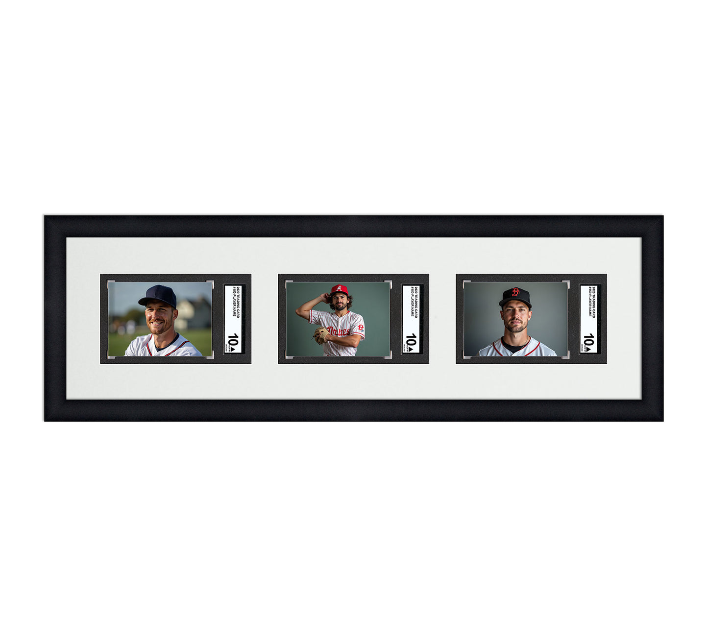 Card Frame Display - 3 Openings for SGC Graded Slabs