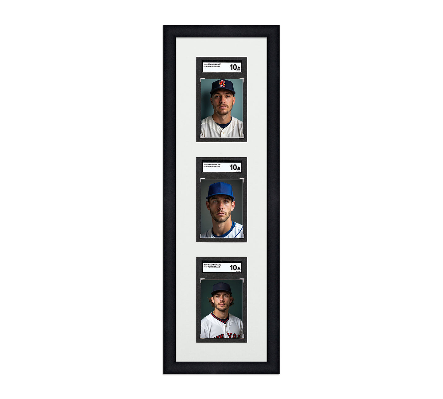 Card Frame Display - 3 Openings for SGC Graded Slabs