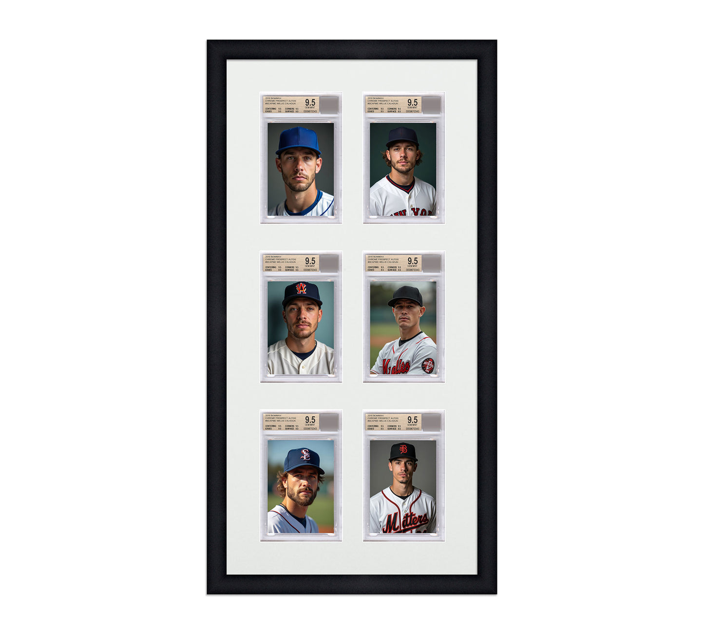 Card Frame Display - 6 Openings for BGS Graded Slabs