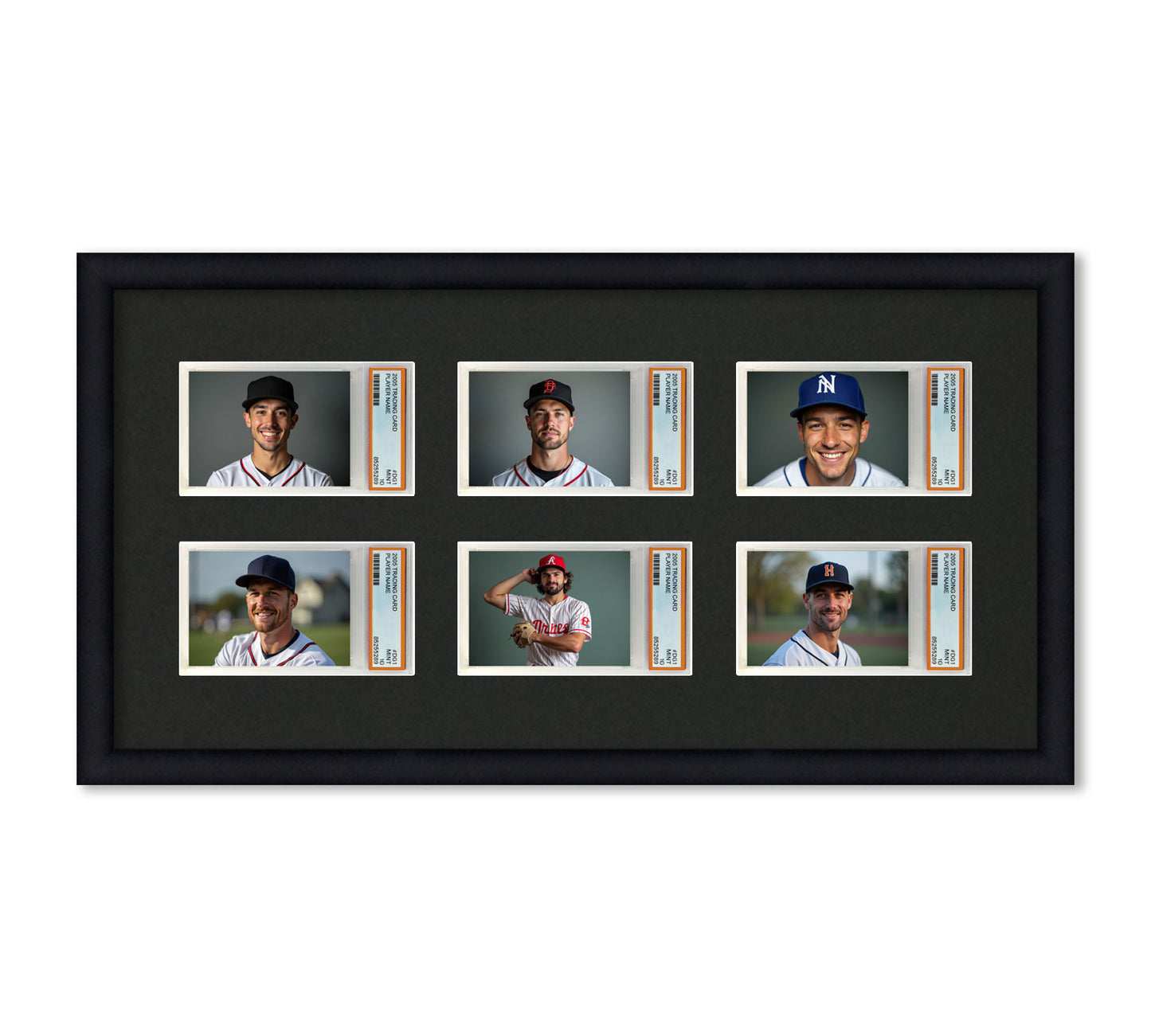 Card Frame Display - 6 Openings for PSA Graded Slabs