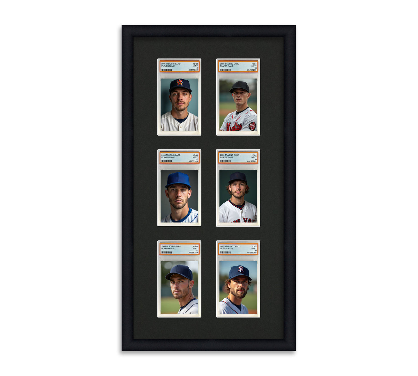 Card Frame Display - 6 Openings for PSA Graded Slabs