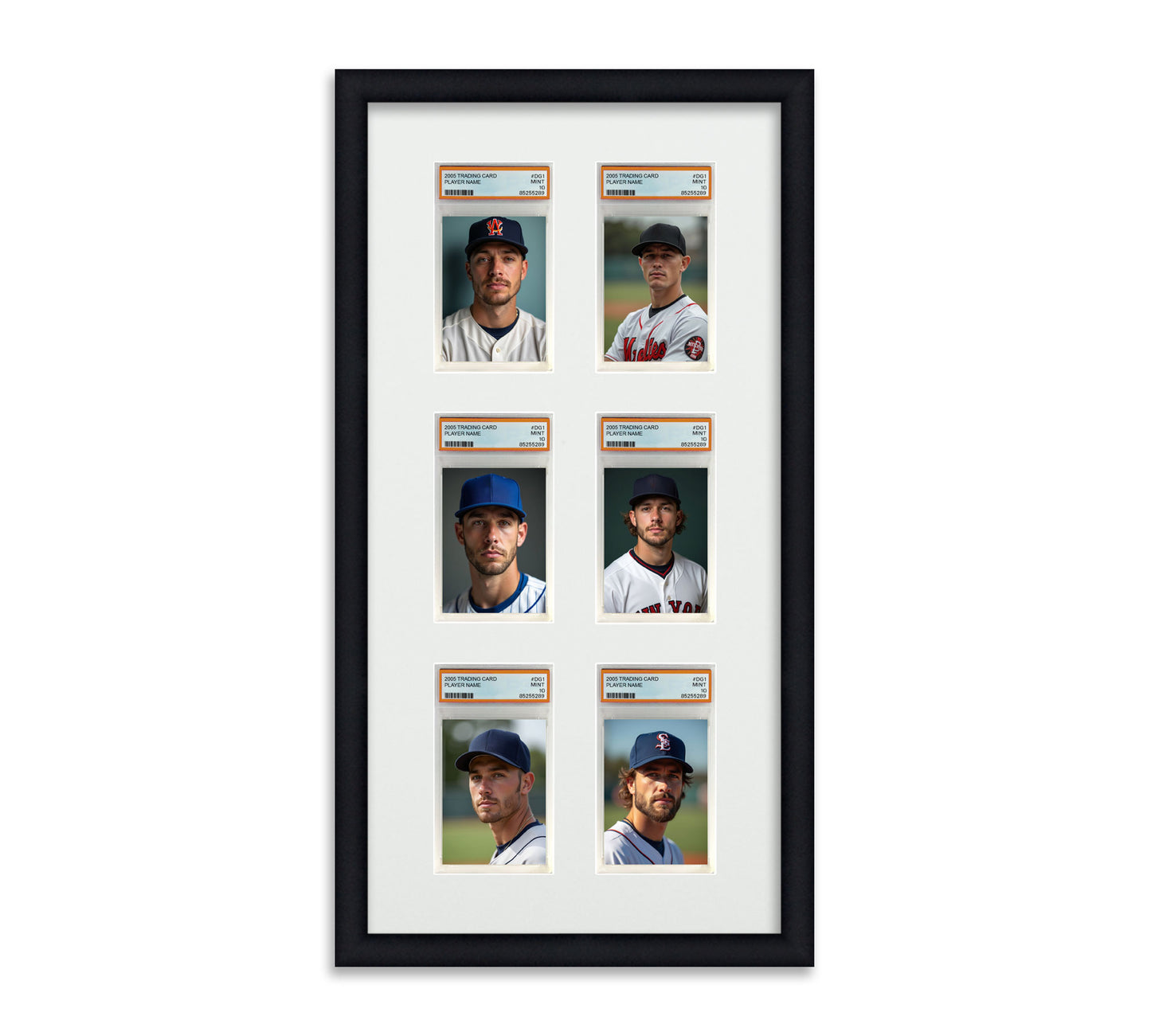 Card Frame Display - 6 Openings for PSA Graded Slabs