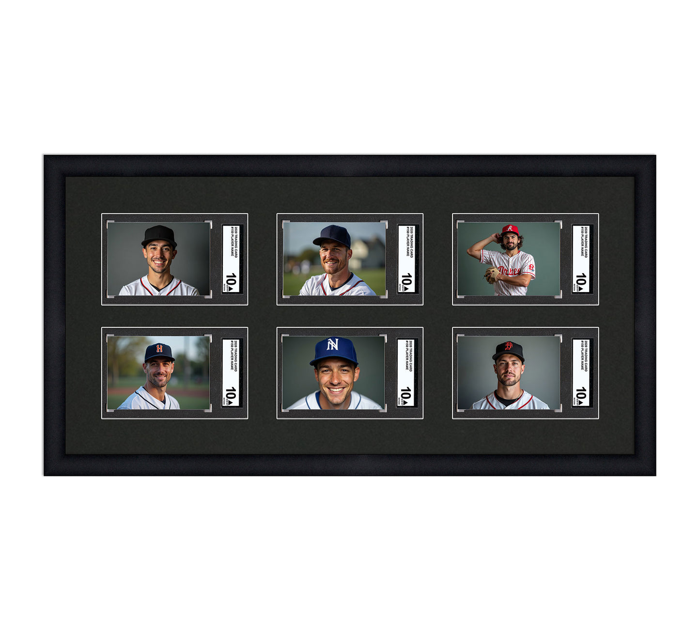 Card Frame Display - 6 Openings for SGC Graded Slabs