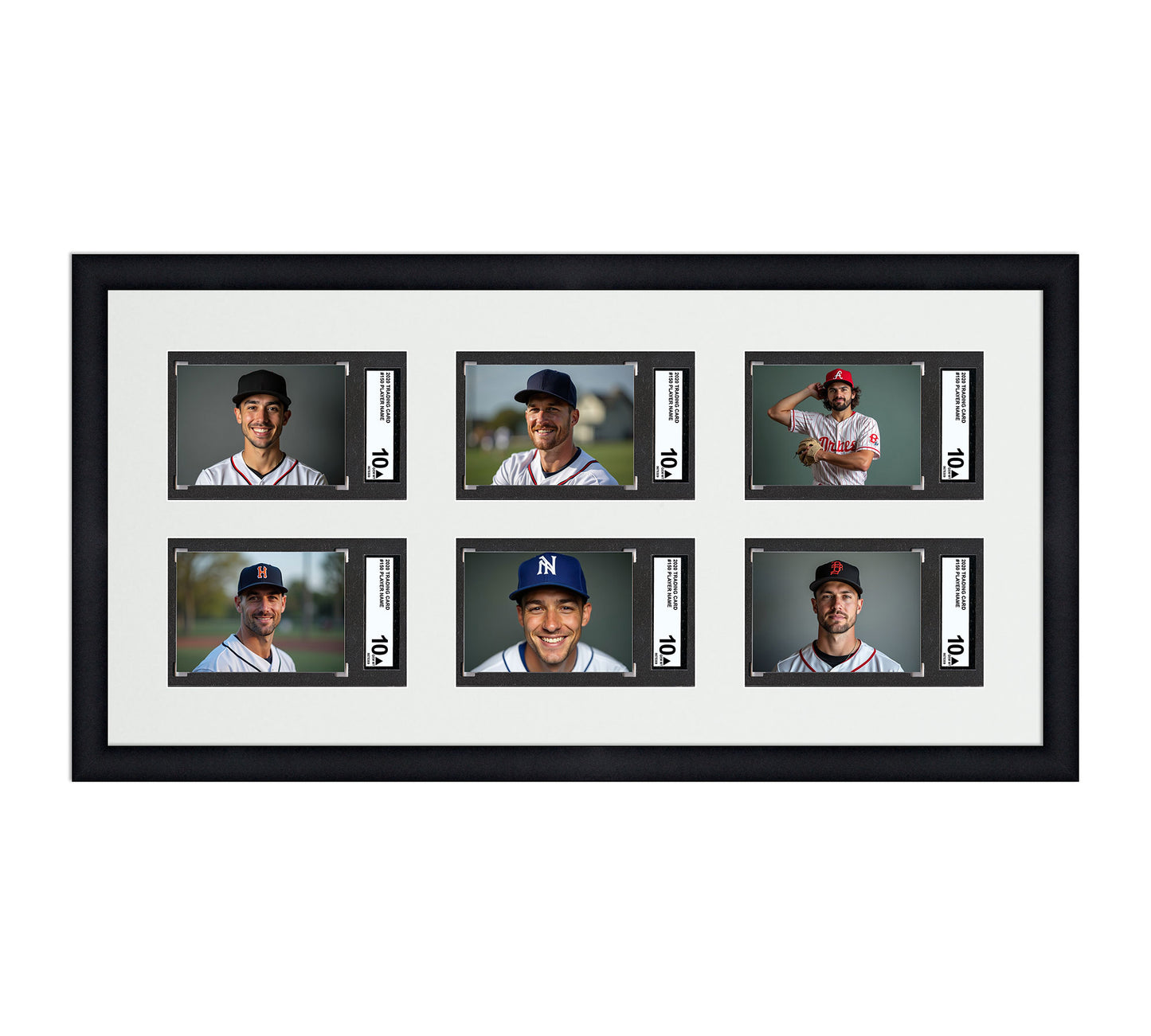 Card Frame Display - 6 Openings for SGC Graded Slabs