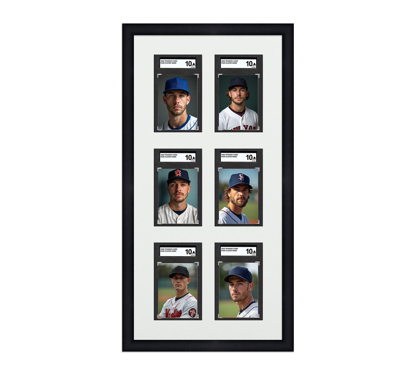 Card Frame Display - 6 Openings for SGC Graded Slabs