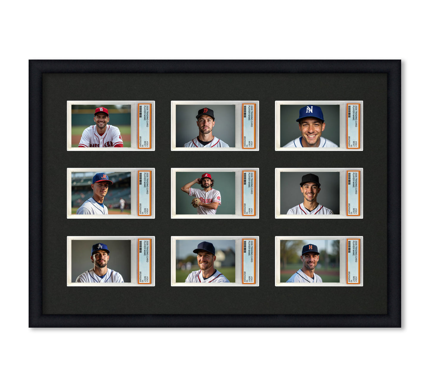 Card Frame Display - 9 Openings for PSA Graded Slabs