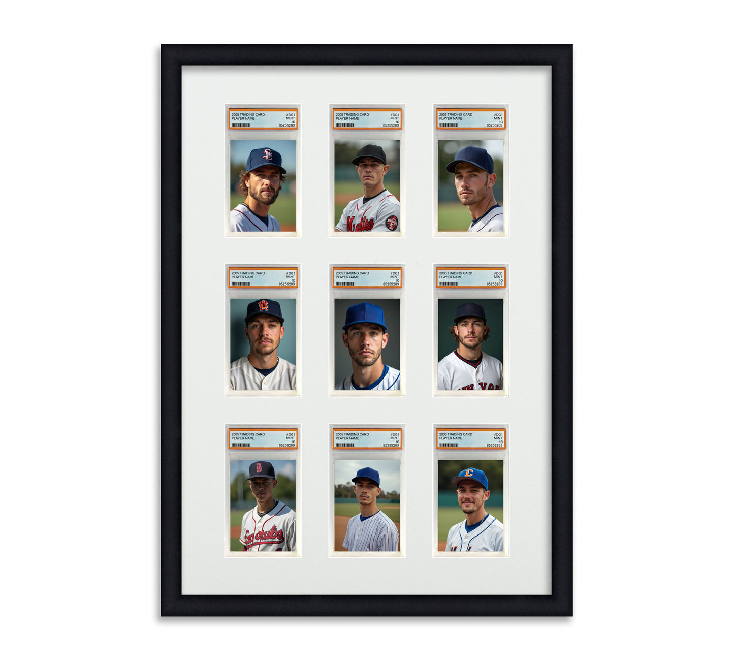 Card Frame Display - 9 Openings for PSA Graded Slabs