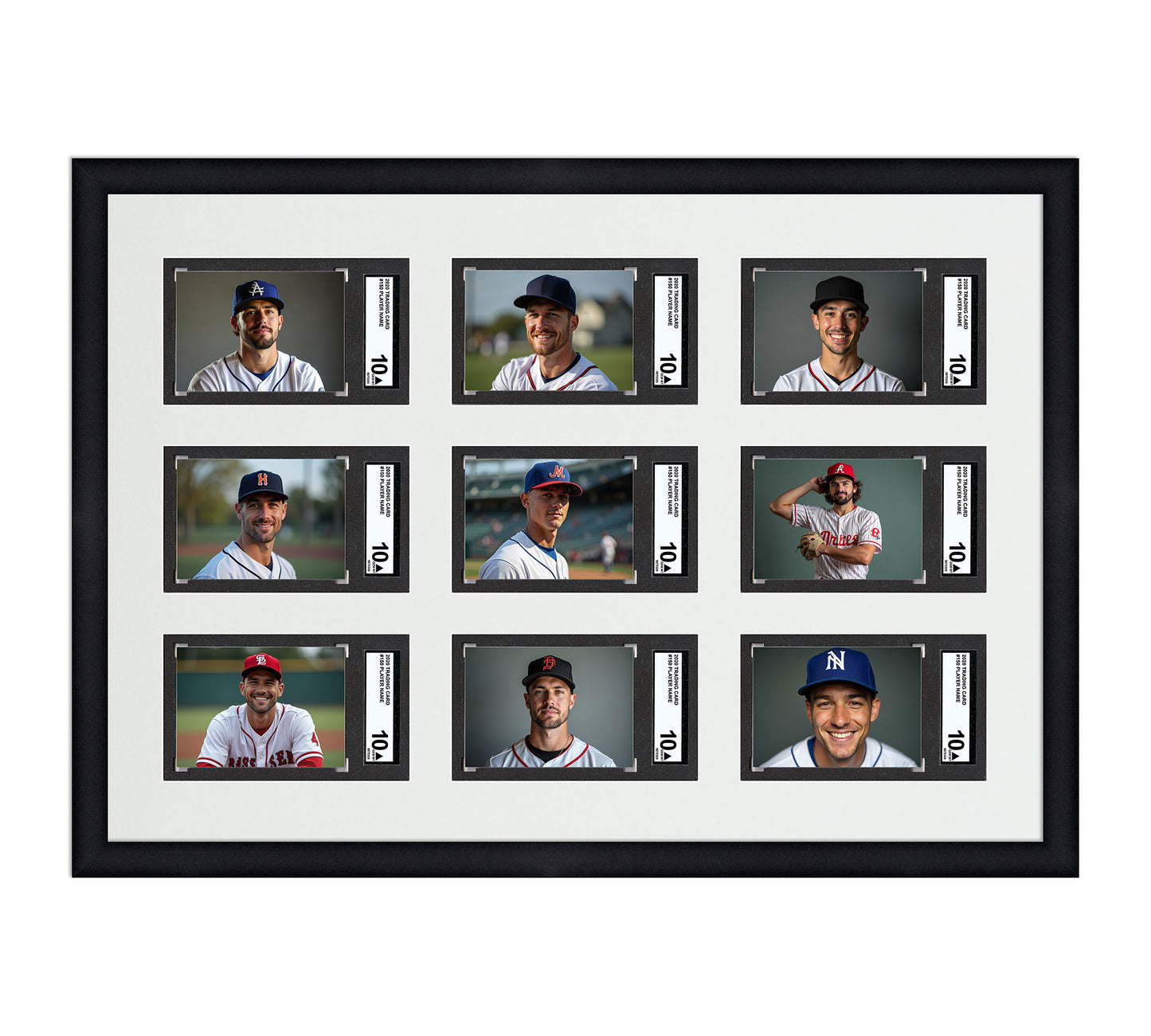 Card Frame Display - 9 Openings for SGC Graded Slabs