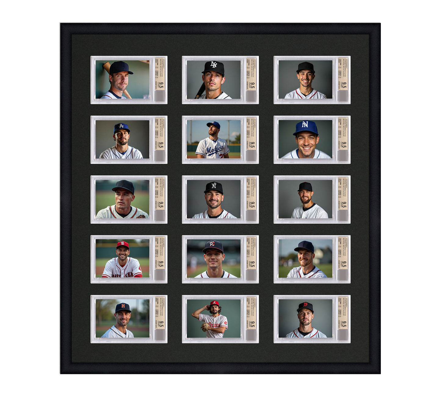 Card Frame Display - 15 Openings for BGS Graded Slabs