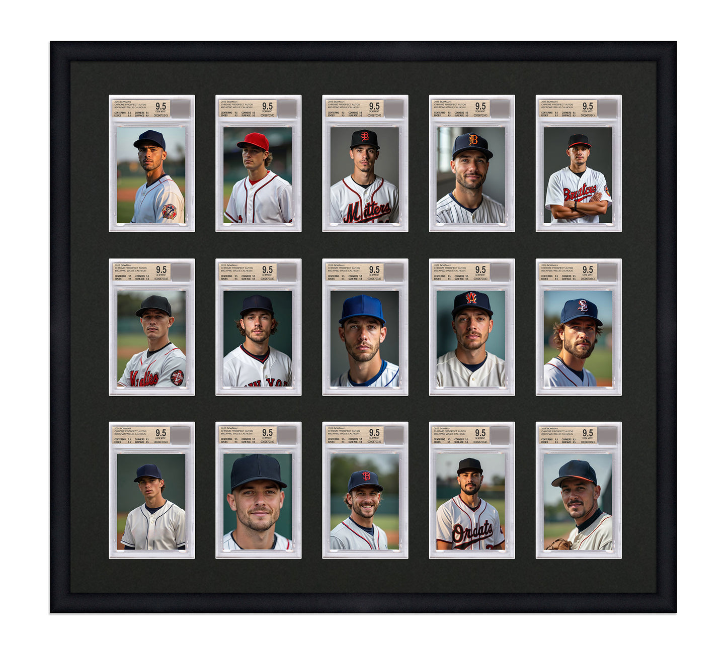 Card Frame Display - 15 Openings for BGS Graded Slabs