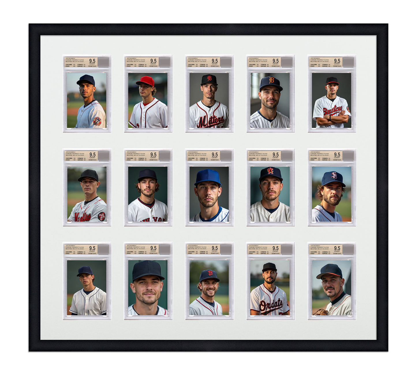Card Frame Display - 15 Openings for BGS Graded Slabs