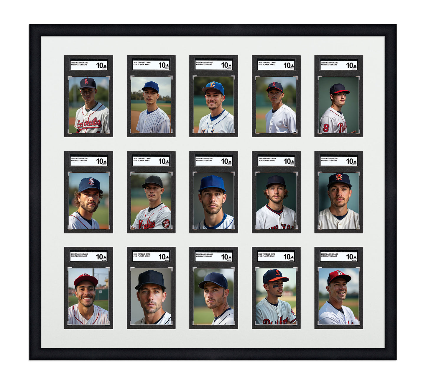 Card Frame Display - 15 Openings for SGC Graded Slabs