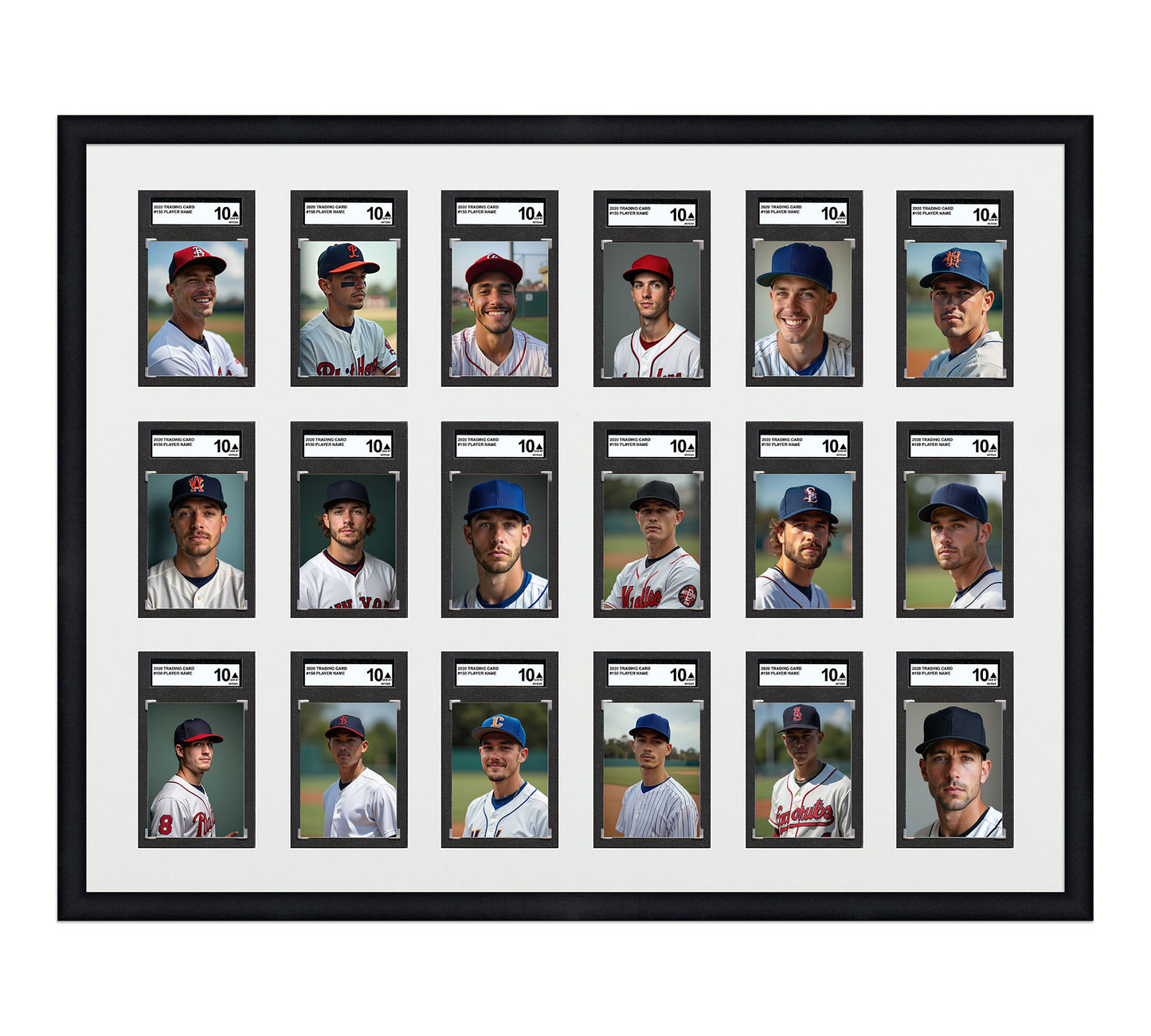 Card Frame Display - 18 Openings for SGC Graded Slabs