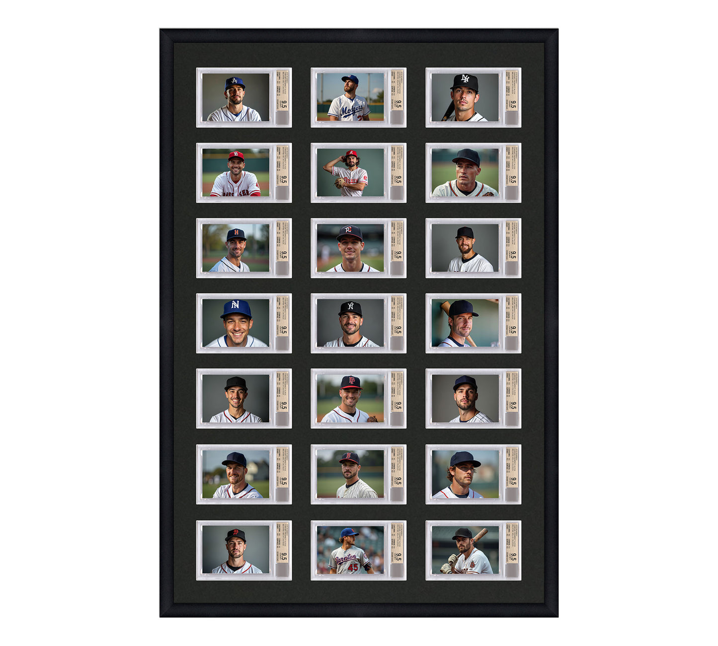 Card Frame Display - 21 Openings for BGS Graded Slabs