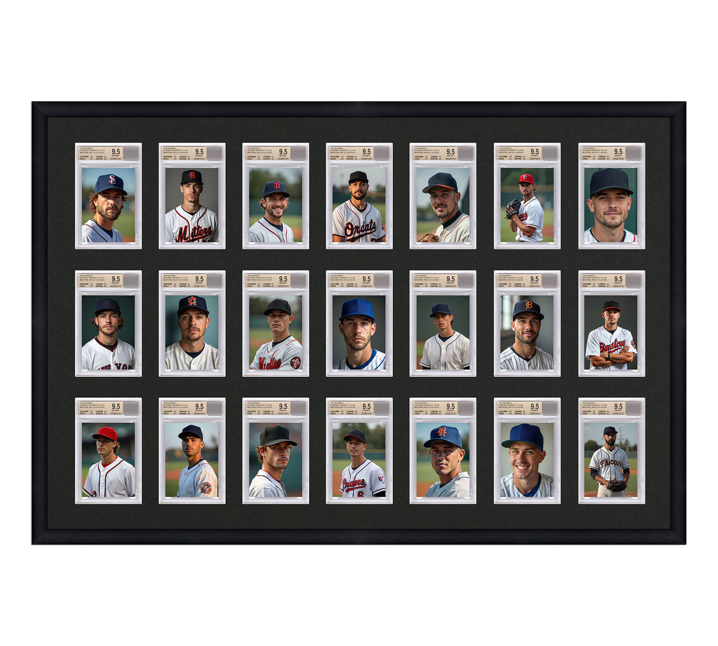 Card Frame Display - 21 Openings for BGS Graded Slabs