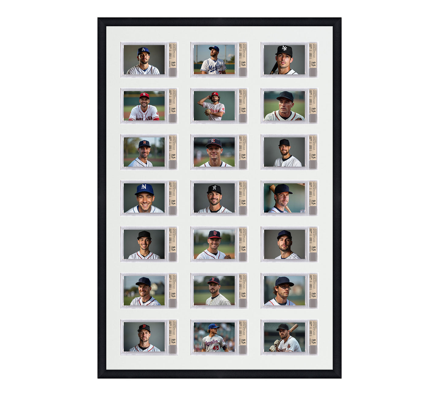 Card Frame Display - 21 Openings for BGS Graded Slabs