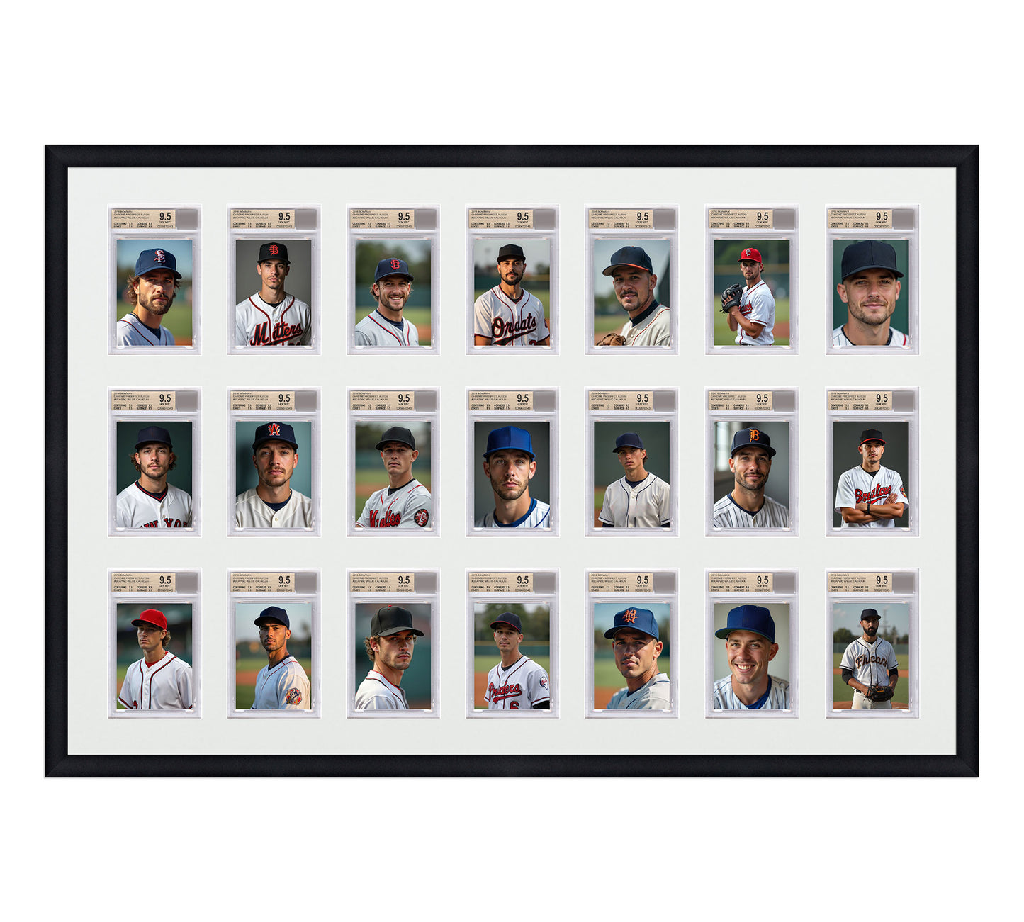 Card Frame Display - 21 Openings for BGS Graded Slabs