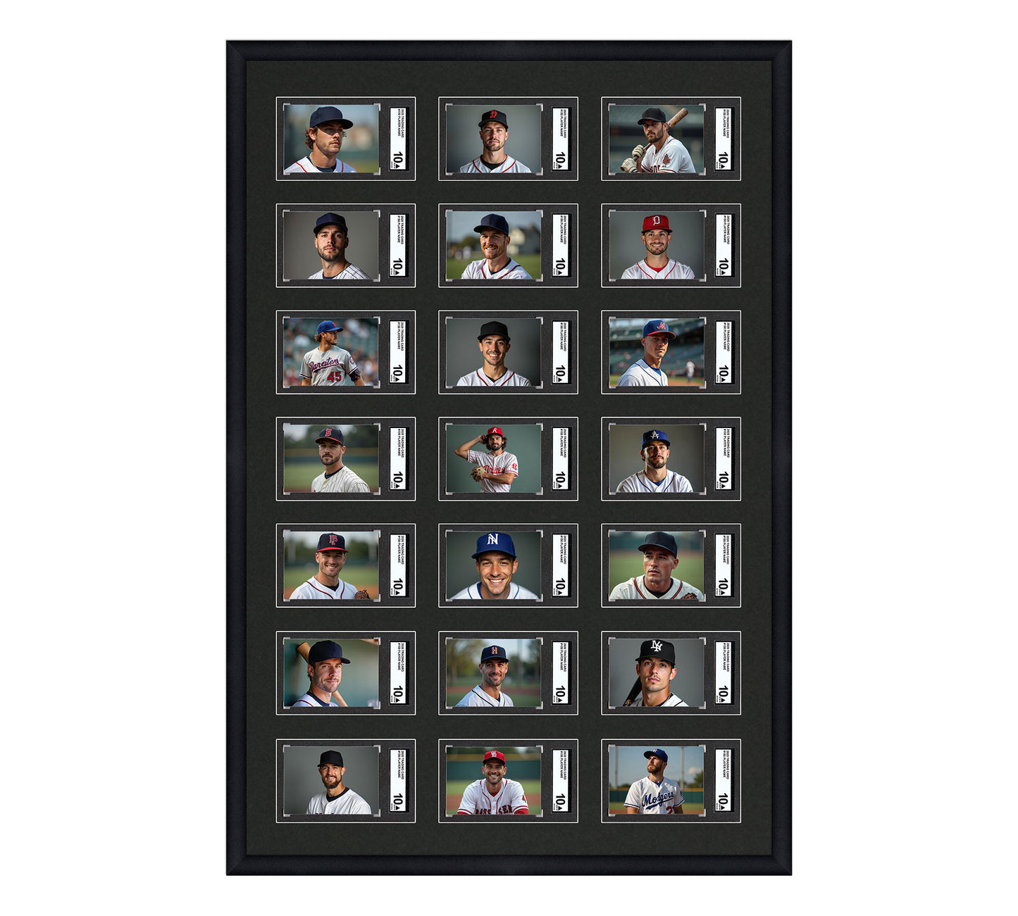 Card Frame Display - 21 Openings for SGC Graded Slabs