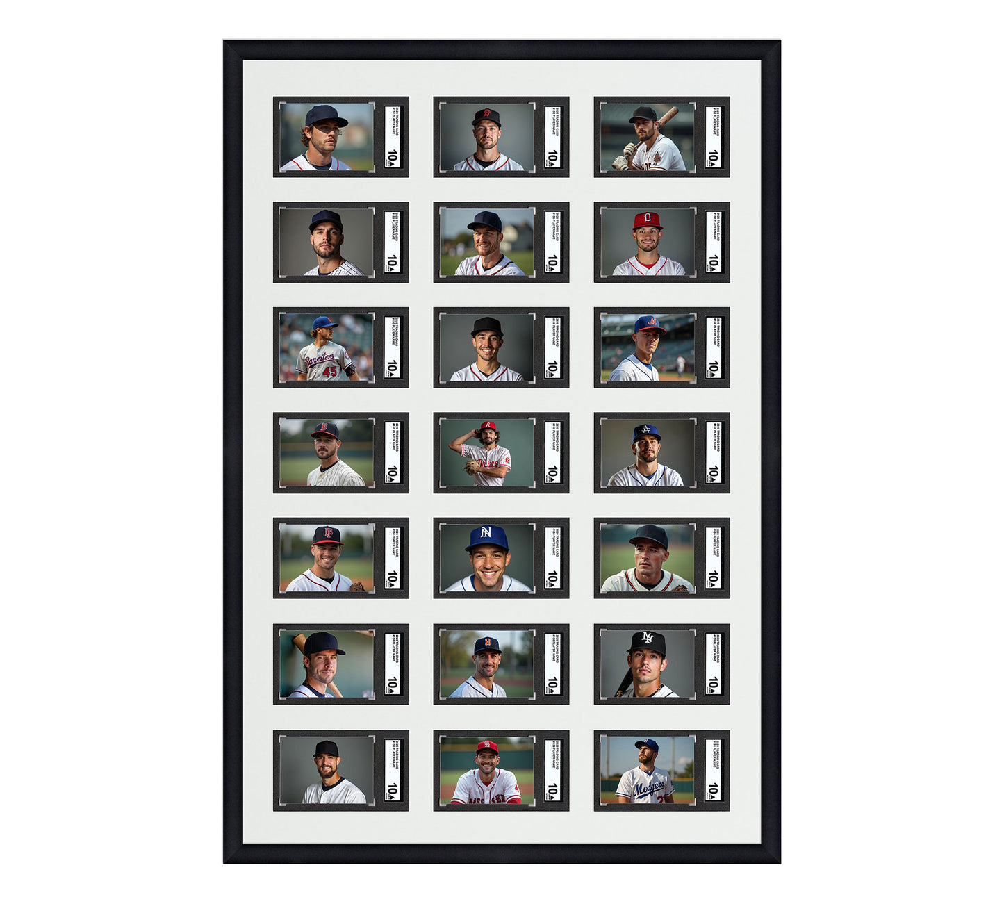 Card Frame Display - 21 Openings for SGC Graded Slabs