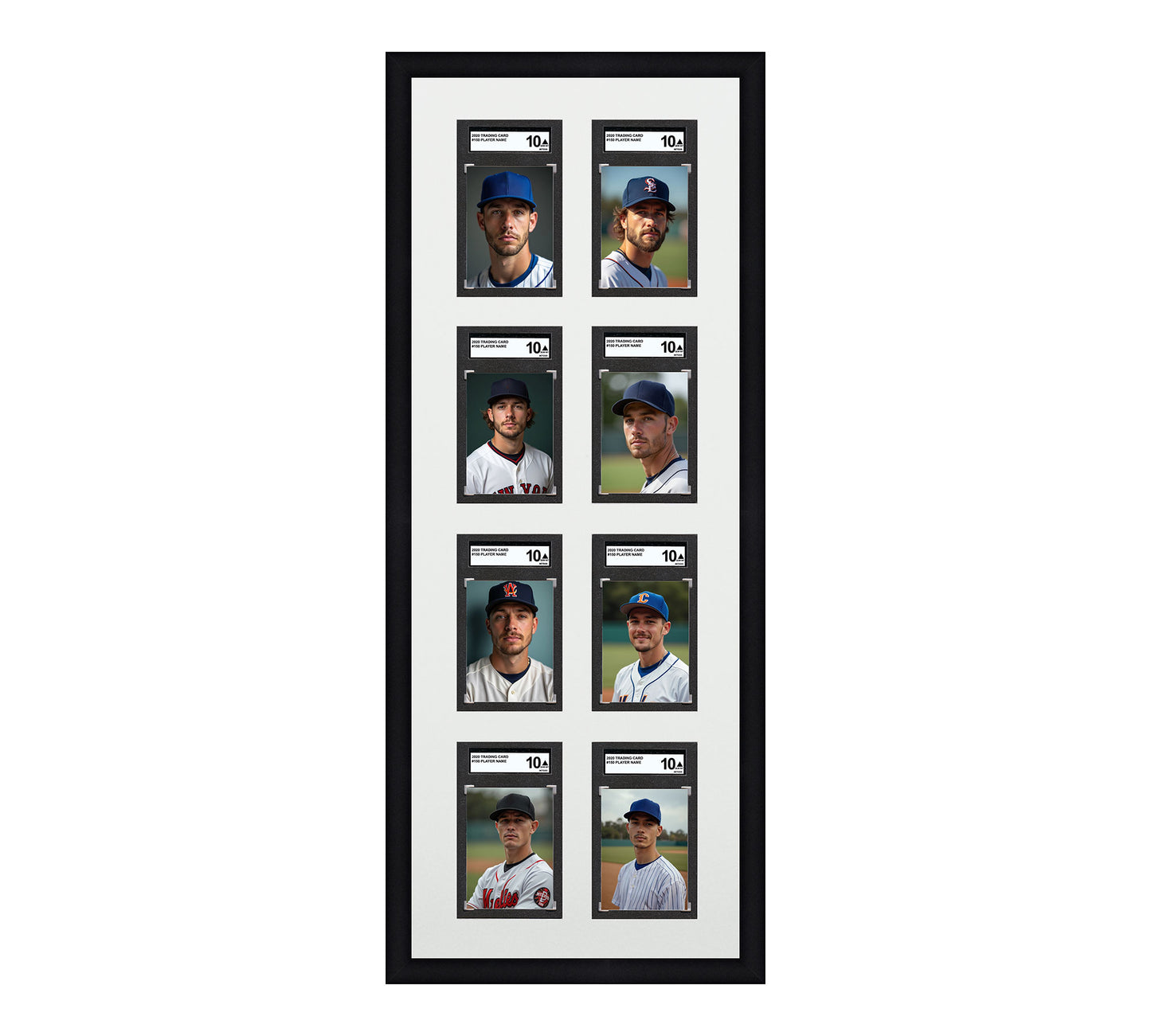 Card Frame Display - 8 Openings for SGC Graded Slabs