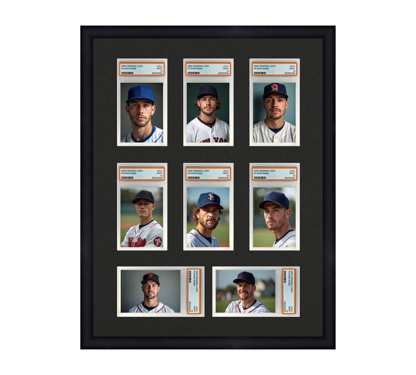 Card Frame Display - 8 Openings for PSA Graded Slabs