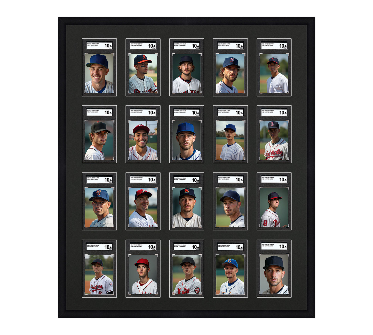 Card Frame Display - 20 Openings for SGC Graded Slabs