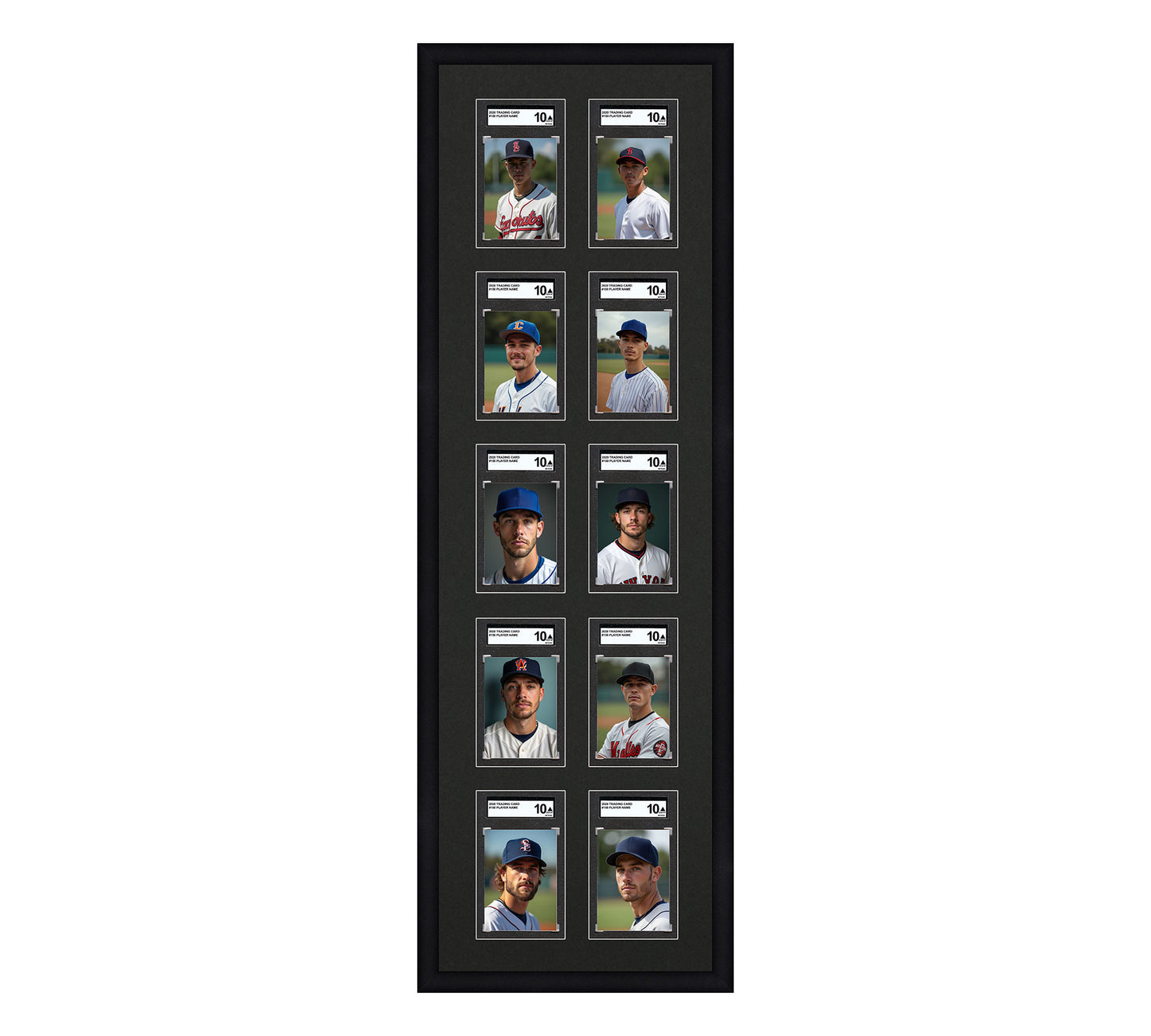 Card Frame Display - 10 Openings for SGC Graded Slabs