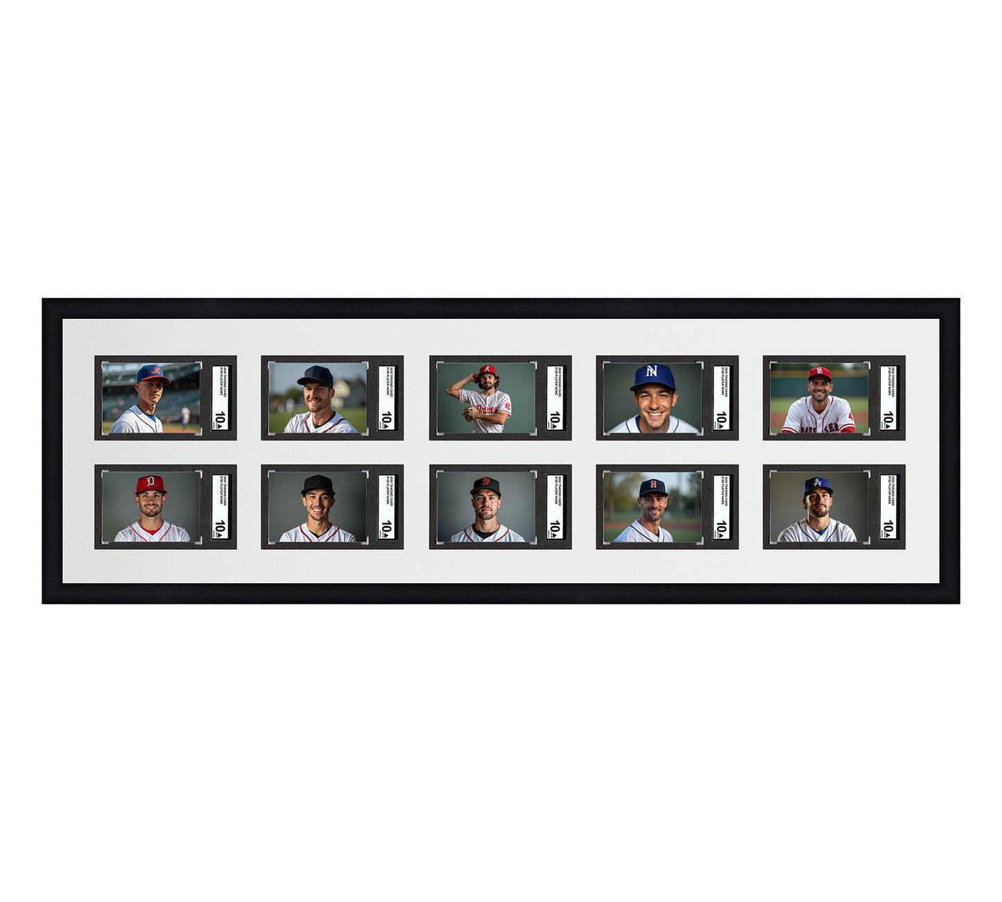 Card Frame Display - 10 Openings for SGC Graded Slabs